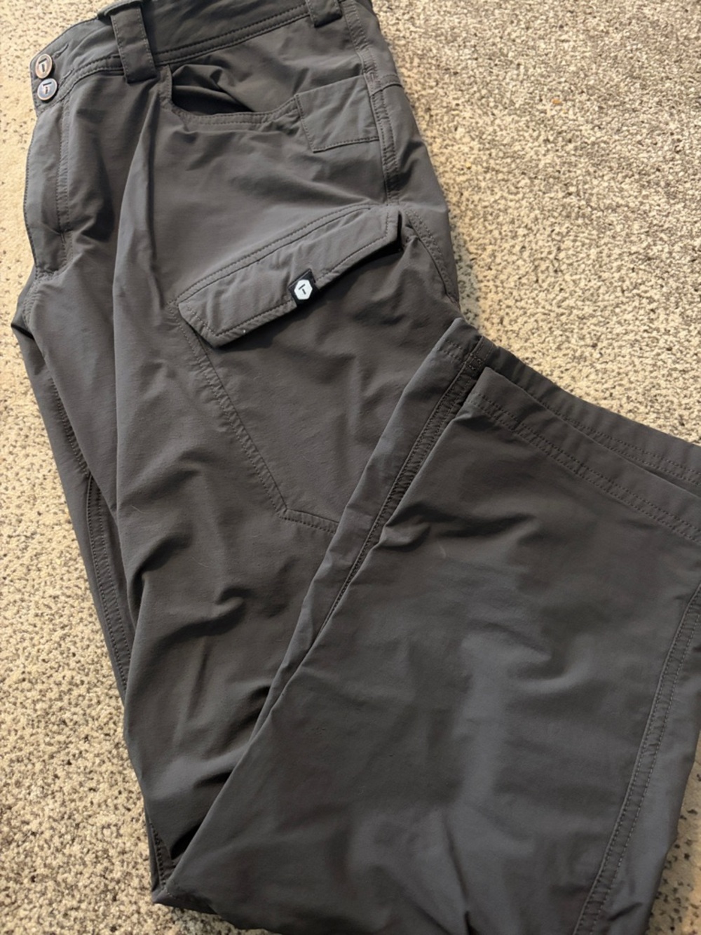 Men's Charcoal Utility Cargo Pants - Lightweight Tactical Style